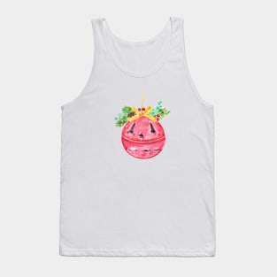 red christmas bell watercolour painting Tank Top